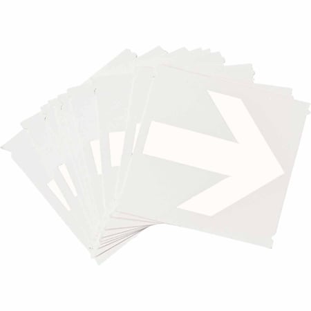 Brady Quik-Align 5170 Series Polyester 4 in Lbl Legend: Arrow Symbol White 10PK 5170P-ARO